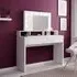 Aiken Wooden Dressing Table with LED Mirror - White Gloss