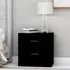 Aimo Bedside Cabinet with 2 Drawers - Black, Engineered Wood