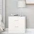 Aimo Bedside Cabinet with 2 Drawers - White, Engineered Wood