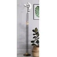 Ain Mother Child LED Floor Lamp - Black, Satin Brass