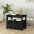 Aitla Coffee Table with 2 Drawers - Black, Pine Wood