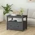 Aitla Coffee Table with 2 Drawers - Grey, Pine Wood