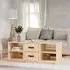 Aivar Coffee Table with 2 Drawers - Natural, Pine Wood
