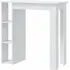 Aiza Bar Table with Shelf - White