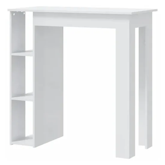 Aiza Bar Table with Shelf - White image