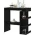 Aiza Bar Table with Storage Rack - Black, Engineered Wood