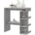 Aiza Bar Table with Storage Rack - Concrete Effect, Engineered Wood