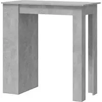 Aiza Bar Table with Storage Rack - Concrete Effect, Engineered Wood alternate view