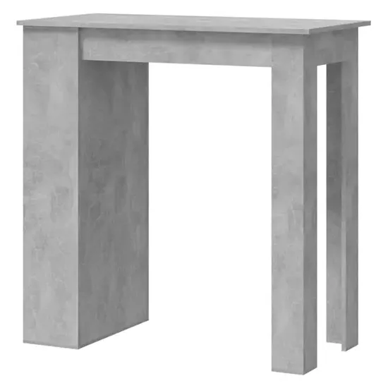 Aiza Bar Table with Storage Rack - Concrete Effect, Engineered Wood product