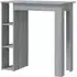 Aiza Bar Table with Storage Rack - Grey Sonoma, Engineered Wood