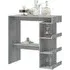 Aiza Bar Table with Storage Rack - Grey Sonoma, Engineered Wood