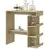 Aiza Bar Table with Storage Rack - Sonoma Oak, Engineered Wood