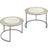 Akela Large Round Set Of 2 Side Tables - Brass, Glass