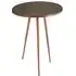 Akela Round Side Table - Copper, Glass