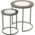 Akela Small Round Set Of 2 Side Tables - Copper, Glass
