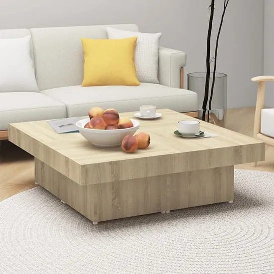 Akili Square Coffee Table - Sonoma Oak, Chipboard