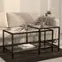 Akio Nesting Coffee Tables with Undershelf - Clear, Glass