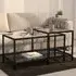 Akio Nesting Coffee Tables with Undershelf - Clear, Glass