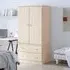 Akron 2 Door 2 Drawer Wardrobe - Natural Pine