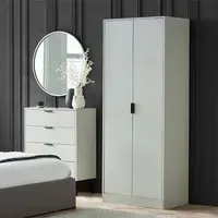 Akron 2-Door Wardrobe - Silk Grey