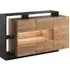 Akron 3-Door Sideboard with LED - Gold Craft Oak