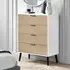 Akron 4-Drawer Chest of Drawers - White, Oak