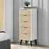 Akron 5-Drawer Chest of Drawers - White, Oak