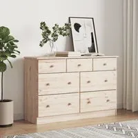 Akron 7-Drawer Chest of Drawers - Natural, Pine Wood