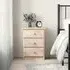 Akron Bedside Cabinet with 3 Drawers - Natural, Pine