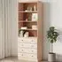 Akron Bookcase with 4 Drawers - Natural, Pine