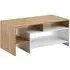 Akron Coffee Table with Storage - White, Oak
