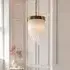 Akron Glass Pendant Ceiling Light - Brushed Aged Brass