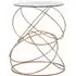 Akron Round Glass Side Table - Gold, Iron