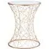 Akron Round Glass Side Table - Rose Gold, Iron