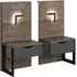 Akron Set of 2 Bedside Tables with LED - Oak