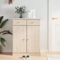 Akron Shoe Storage Cabinet with 2 Doors - Natural, Pine