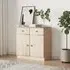 Akron Sideboard with 2 Doors 2 Drawers - Natural, Pine Wood
