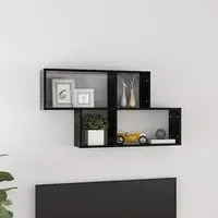 Akua Cube Wall Shelf - Black, Engineered Wood