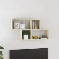 Akua Cube Wall Shelf - Sonoma Oak, Engineered Wood