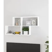 Akua Cube Wall Shelf - White, Engineered Wood