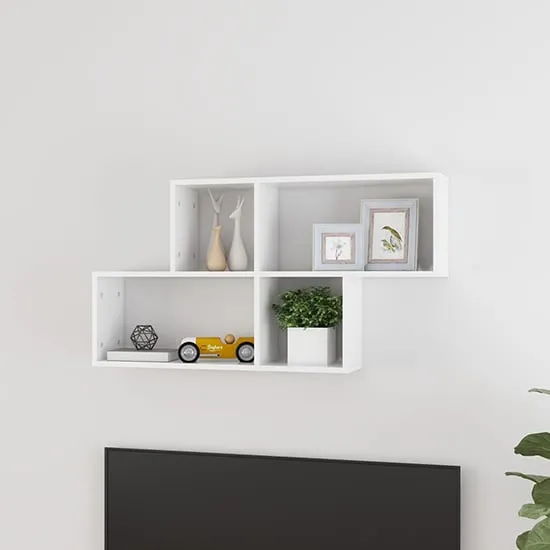 Akua Wall Cube Shelf - White, High Gloss image