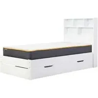 Alafia Single Bed Frame with Storage - White