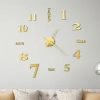 Alagan EVA 3D Wall Clock - Gold