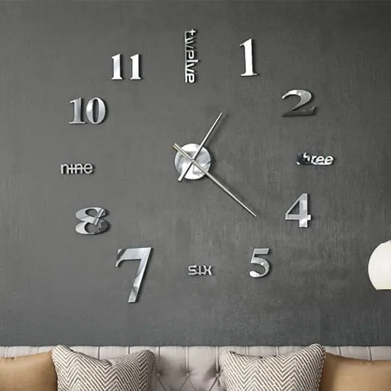 Alagan EVA 3D Wall Clock - Silver