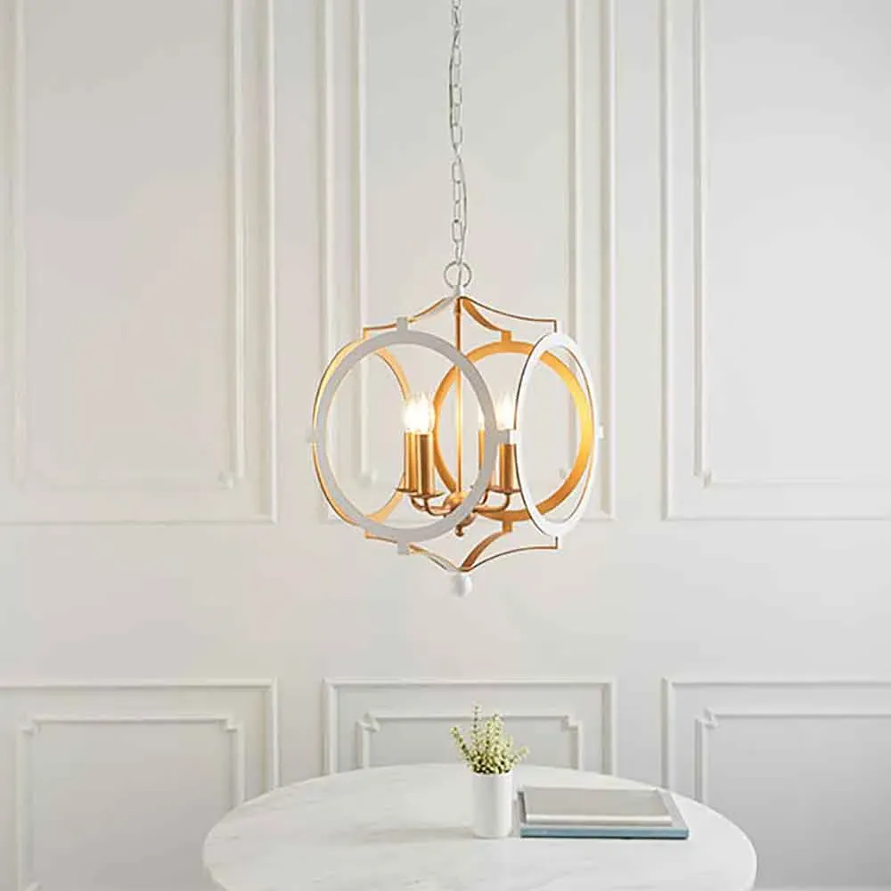 Alameda Metal Pendant Ceiling Light - Gold, White