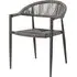 Alamosa Rattan Armchair - Dark Grey, Aluminium