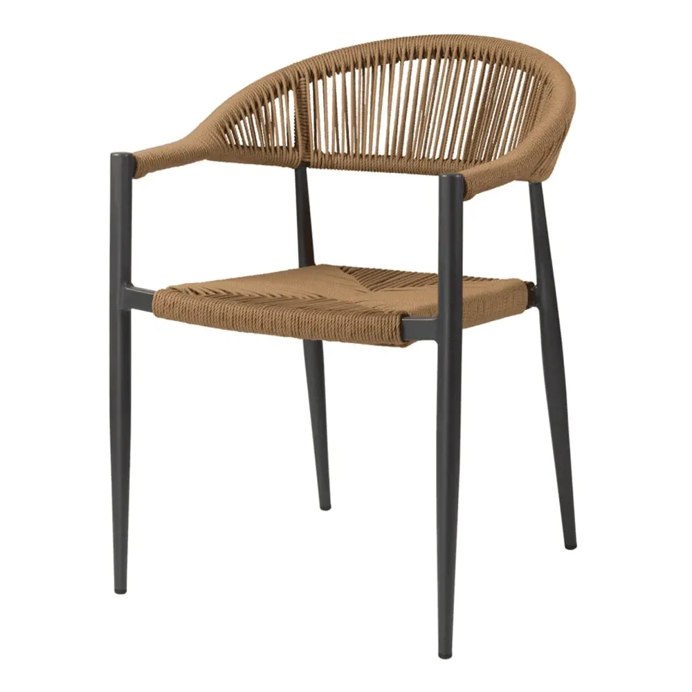 Alamosa Rattan Armchair - Natural, Aluminium