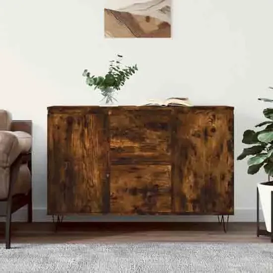 Alamosa Sideboard with 2 Doors 2 Drawers - Smoked Oak image