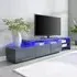 Alanis High Gloss TV Stand with Storage and LED Lights - Grey