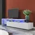 Alanis High Gloss TV Stand with Storage and LED Lights - White